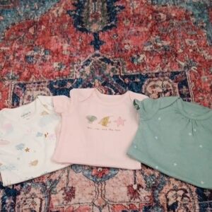 💜 3/$15💜Carter's Soft Pink Baby Onesies, Set of 3, Brand New Without Tags